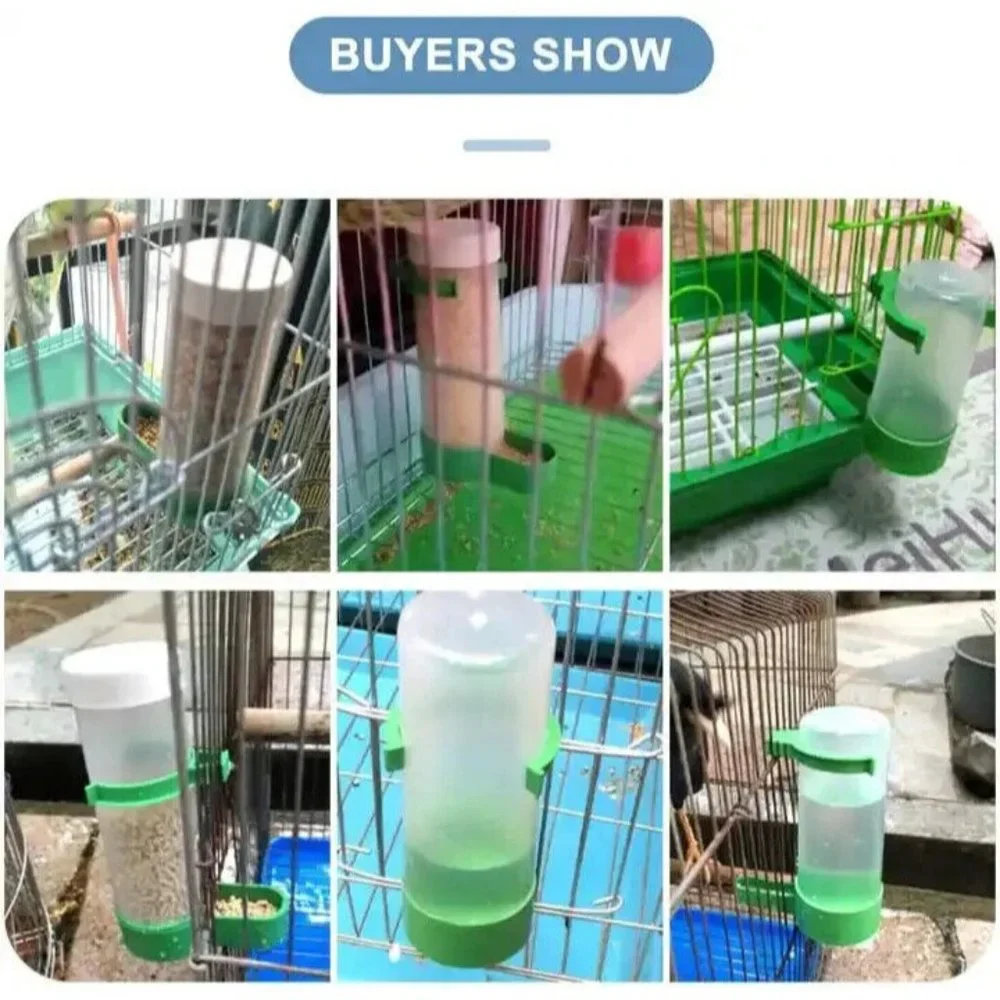 4 pcs Bird cage Hanging water Feeder for Large Capacity Plastic Container